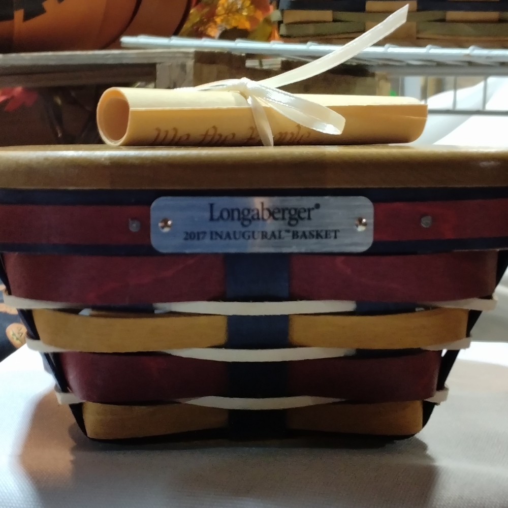 Longaberger Red and Tan Inaugural Basket